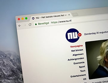 Nu.nl homepage