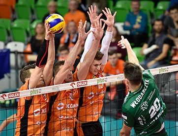 Driemans blok heren Nederlands volleybal team